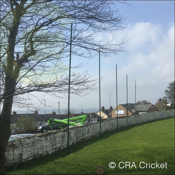 Cricket Perimeter Boundary Ball Stop Netting Installation