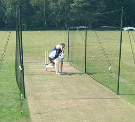 Traditional Garden Net & Wooden Pole Cricket Bay. Traditional Garden Net & Wooden Pole Cricket Bay.